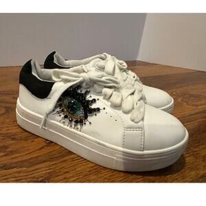 Kurt Geiger London Mini Laney Evil Eye Sneakers - Size 1 Kids Fashion Sneakers